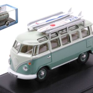 Modellino auto scala 1:76 VW T1 SAMBA BUS SURFBOARDS modellismo statico collezione
