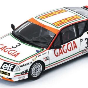 Modellino auto scala 1:43 Spark Model  ALPINE V6 TURBO N.3 EUROPA CUP CHAMPION 1986 MASSIMO SIGALA racing modellismo statico