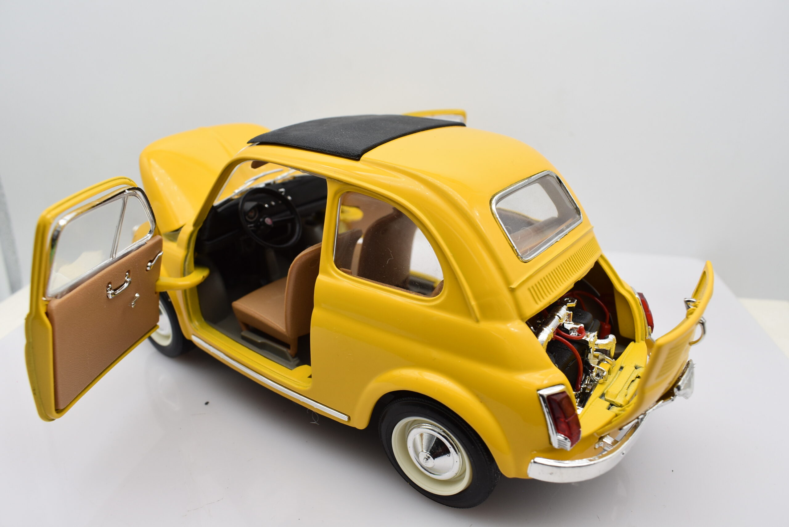 Modellino auto scala 1:16 Fiat 500 Burago diecast modellismo da collezione - Image 4