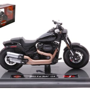 Modellino moto scala 1:18 Maisto HARLEY DAVIDSON FAT BOB 114 2022 BLACK