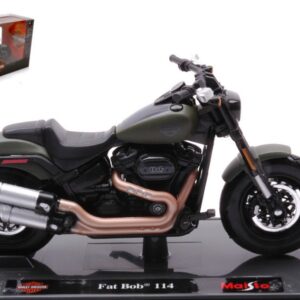 Modellino moto scala 1:18 Maisto  HARLEY DAVIDSON FAT BOB 114 OLIVE MATT