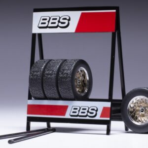 Modellino auto Ixo SET 4 ruote gomme WHEELS BBW 13 INCH CHROMEGOLD
