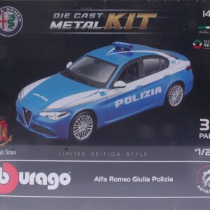 Modellino auto kit di montaggio Burago ALFA ROMEO GIULIA POLIZIA scala 1:24