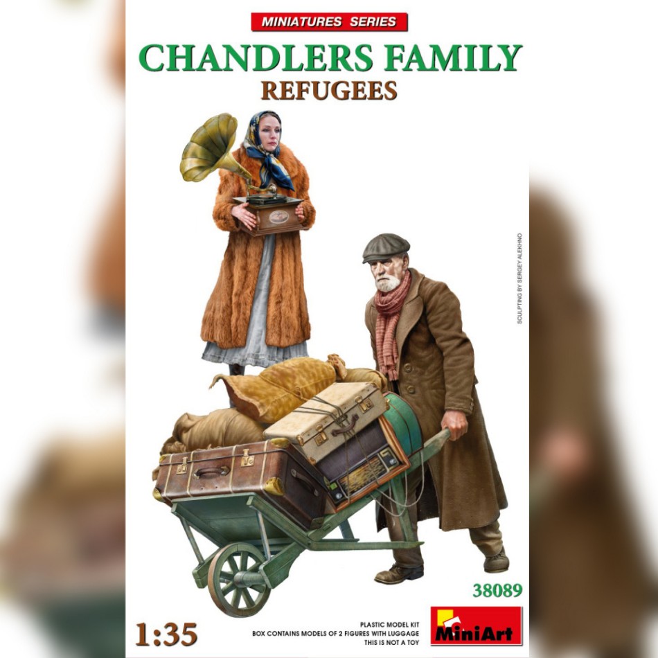 Modellino figure militari kit montaggio soldati REFUGES CHANDLERS FAMILY KIT 1:35