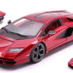 Modellino auto scala 1:24 Burago LAMBORGHINI COUNTACH 2023 RED diecast modellismo statico