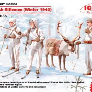 Modellino figurini figura soldati FINNISH RIFLEMEN WINTER 1940 4 FIGURES 1:35