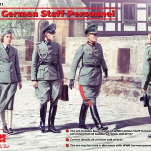 Modellino figurini figura soldati WWII GERMAN STAFF PERSONNEL 4 FIGURES 1:35