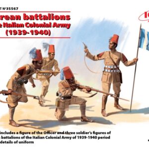 Modellino soldati model kit modellismo diorami ICM  ERITREAN BATTALIONS OF THE ITALIAN COLONIAL ARMY 1939-1940 KIT 1:35