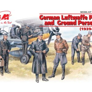Modellino soldati model kit diorami ICM  GERMAN LUFTWAFFE PILOTS AND GROUND PERSONNEL 1939-1945 KIT 1:48