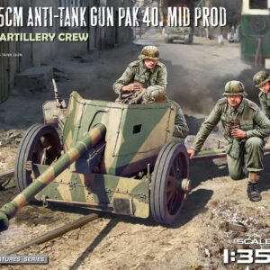 Modellino carri armati TANK model kit di montaggio Miniart  GERMAN 7,5 cm ANTI-TANK GUN PAK 40 MID PROD.WARTILLERY CREW KIT 1:35