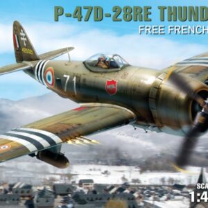 Modellino aerei da costruire combattimento model kit di montaggio Miniart  P-47D-28RE THUNDERBOLT FREE FRENCH AIR FORCE BASIC KIT 1:48 modellismo statico