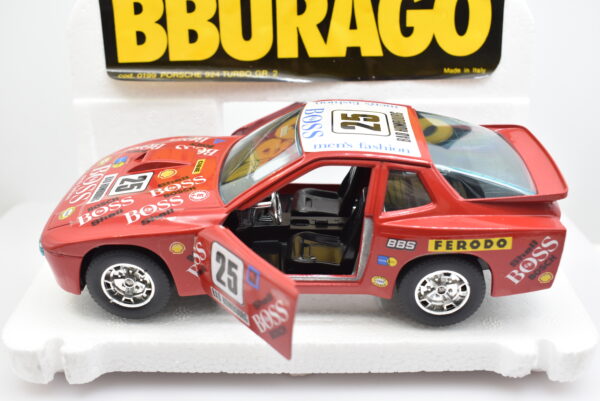 Modellino auto rally scala 1:24 Porsche 924 Turbo GR.2 Burago diecast modellismo da collezione - Image 3