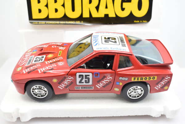 Modellino auto rally scala 1:24 Porsche 924 Turbo GR.2 Burago diecast modellismo da collezione - Image 7