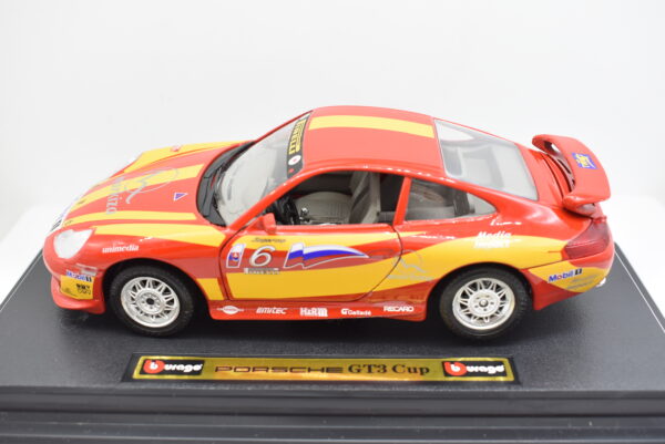 Modellino auto rally scala 1:24 Porsche GT3 Cup Burago diecast modellismo da collezione - Image 6