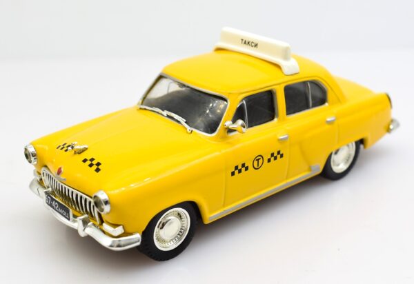 Modellino auto taxi scala 1:43 Volga M21 diecast modellismo da collezione