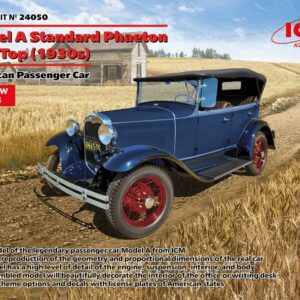Modellino kit di montaggio  ICM  MODEL A STANDARD PHAETON SOFT TOP 1930s AMERICAN PASSENGER CAR KIT 1:24