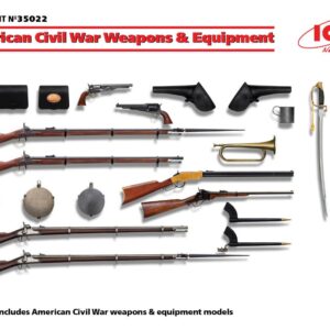 Modellino soldati model kit diorami ICM  US CIVIL WAR WEAPONS & EQUIPMENT KIT 1:35