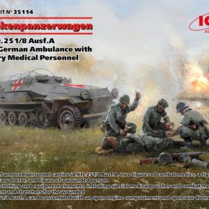 Modellino carri armati TANK model kit di montaggio ICM  KRANKENPANZERWAGEN Sd.Kfz.2518 Ausf.A WWII GERMAN AMBULANCE KIT 1:35