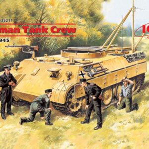 Modellino soldati model kit diorami ICM  GERMAN TANK CREW 1943-1945 1 OFFICER+1 UNTEROFFICER+2 SOLDIERS KIT 1:35