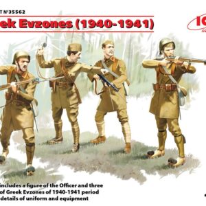 Modellino soldati model kit diorami ICM  GREEK EVZONES 1940-1941 4 FIGURES KIT 1:35