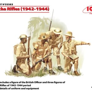 Modellino soldati model kit diorami ICM  GURKHA RIFLES 1944 4 FIGURES KIT 1:35