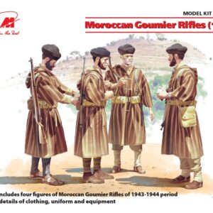 Modellino soldati model kit diorami ICM  MOROCCAN GOUMIER RIFLES 1943 4 FIGURES KIT 1:35