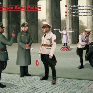 Modellino soldati model kit diorami ICM  WWII GERMAN ROAD POLICE 5 FIGURES KIT 1:35
