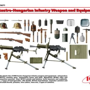 Modellino soldati model kit diorami ICM  WWII AUSTRO HUNGARIAN INFANTRY WEAPON AND EQUIPMENT KIT 1:35