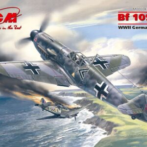 Modellino aerei da costruire model kit di montaggio ICM  MESSERSCHMITT Bf 109F-2 WWII GERMAN FIGHTER KIT 1:48