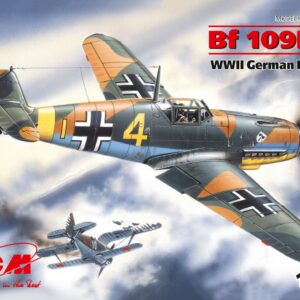 Modellino aerei da costruire model kit di montaggio ICM  MESSERSCHMITT Bf 109F-4 WWII GERMAN FIGHTER KIT 1:48
