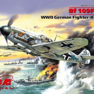 Modellino aerei da costruire model kit di montaggio ICM  MESSERSCHMITT Bf 109F-4B WWII GERMAN FIGHTERBOMBER KIT 1:48