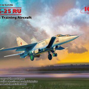Modellino aerei da costruire model kit di montaggio ICM  MIG-25 RU SOVIET TRAINING AIRCRAFT KIT 1:72