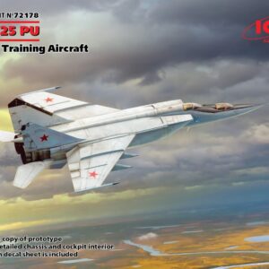Modellino aerei da costruire model kit di montaggio ICM  MIG-25 PU SOVIET TRAINING AIRCRAFT KIT 1:72