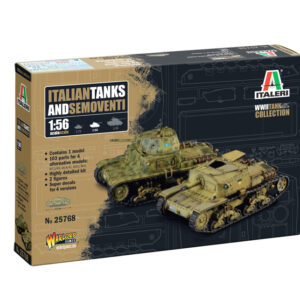 Modellino carri armati TANK model kit di montaggio Italeri  ITALIAN TANKS & SEMOVENTI  KIT 1:56