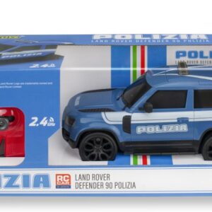 Modellino auto radio comandate rc LAND ROVER DEFENDER POLIZIA RADIOCOMANDO 1:24