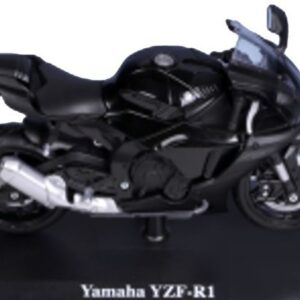 Modellino auto scala 1:12 YAMAHA YZF-R1 2021 BLACK modellismo motor bike