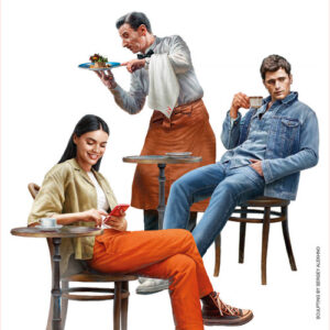 Modellino model kit diorami Miniart MODERN CAFE VISITORS SET 1 KIT 1:35