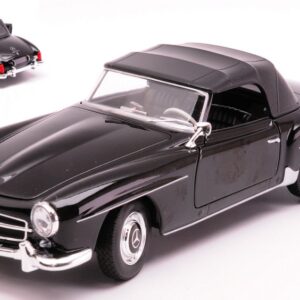 Modellino auto scala 1:24 MERCEDES 190SL BLACK diecast modellismo statico