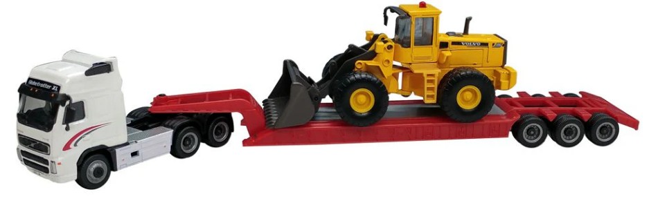Modellino camion VOLVO FH12 WITH BULLDOZER L150C 1:87 modellismo statico
