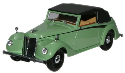 Modellino auto scala 1:43 ARMSTRONG SIDDELEY HURRICANE CABRIO CLOSED 1946 GREEN diecast modellismo statico