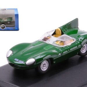 Modellino auto scala 1:76 JAGUAR D TYPE GREEN modellismo statico collezione