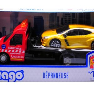 Modellino auto scala 1:43 Burago  RENAULT MEGANE RS + FLATBED TRANSPORTER diecast modellismo statico