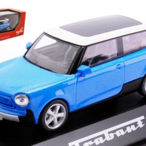 Modellino auto scala 1:43 Herpa TRABANT NT  BLUE diecast modellismo statico