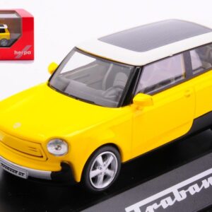 Modellino auto scala 1:43 Herpa TRABANT NT YELLOW diecast modellismo statico