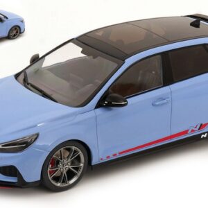 Modellino auto scala 1:18 HYUNDAI i30 N BLUE diecast modellismo statico