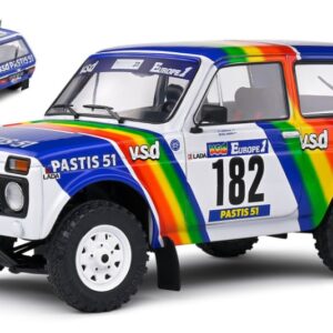 Modellino auto scala 1:18 Solido  LADA NIVA N.182 RALLY PARIS-DAKAR 1984 J.P JABOUILLE-M.SARDOU racing modellismo statico