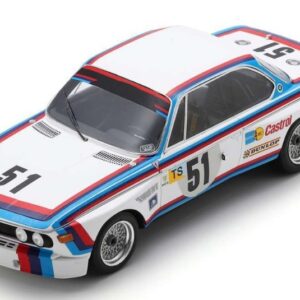 Modellino auto scala 1:18 Spark BMW 3.0 CSL 24H LE MANS 1973 racing modellismo statico