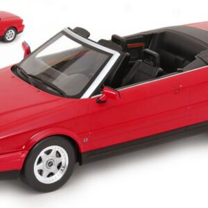 Modellino auto scala 1:18 AUDI 80 CABRIO 1991 RED diecast modellismo statico