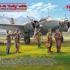 Modellino aerei model kit di montaggio ICM  Ki-21-lb SALLY WITH JAPANESE PILOTS AND GROUND PERSONNEL KIT 1:48