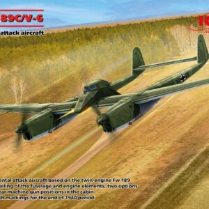 Modellino aerei model kit di montaggio ICM FW 189CV-6 GERMAN ATTACK AIRCRAFT KIT 1:72